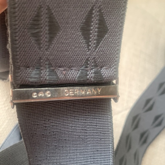 CAS Germany Grey Geometric Pattern Men’s Suspenders - Picture 5 of 6